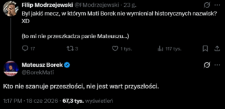 POETYCKA ODPOWIEDŹ Mateusza Borka na zarzuty kibica xD